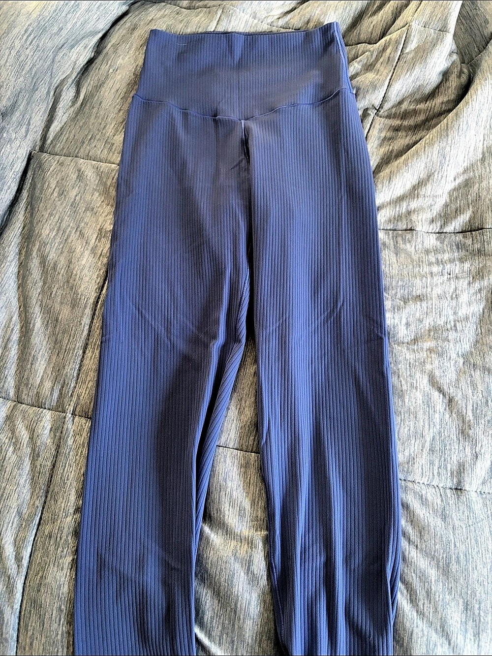 OFFLINE by Aerie Real Me XTRA High Waisted Ribbed Legging Blue XS